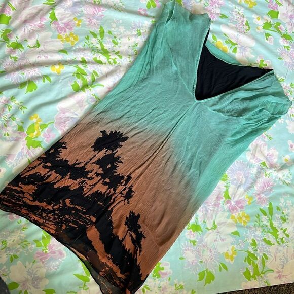 DVF Diane Von Furstenberg Cordie Silk Chiffon Mini Dress Lined - 2 - Picture 6 of 12